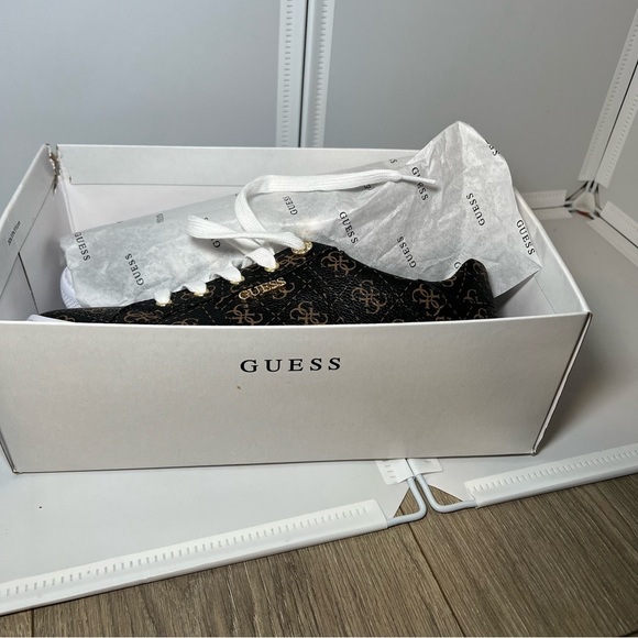 Guess Womens Size 9.5 Tennis Shoes Brown Loven 3, GWLOVEN3 Brown - Picture 8 of 8